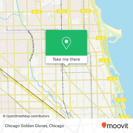 Chicago Golden Gloves map