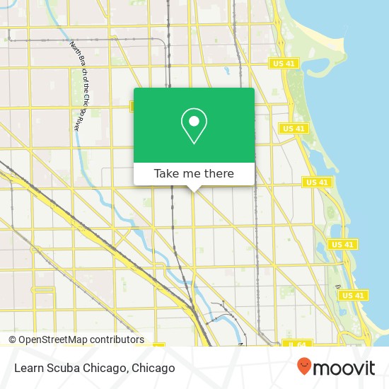 Mapa de Learn Scuba Chicago