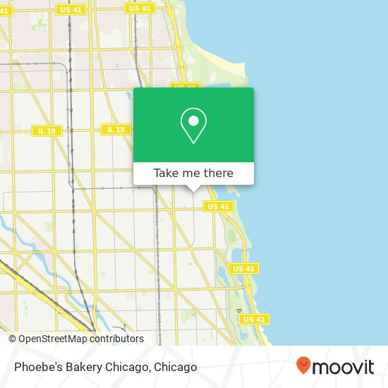 Phoebe's Bakery Chicago map