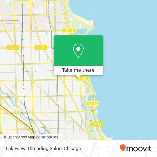 Lakeview Threading Salon map