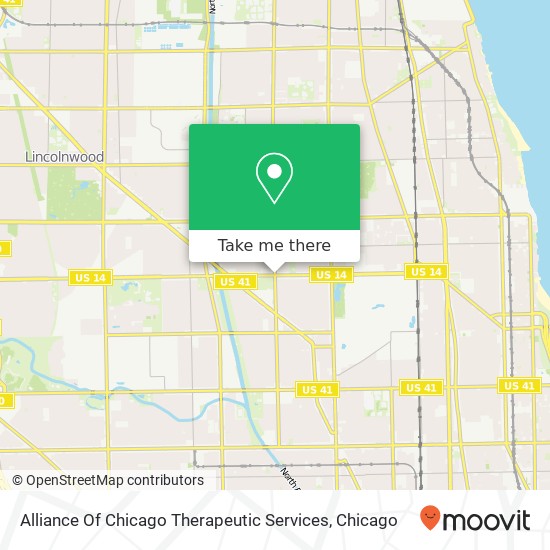 Alliance Of Chicago Therapeutic Services map