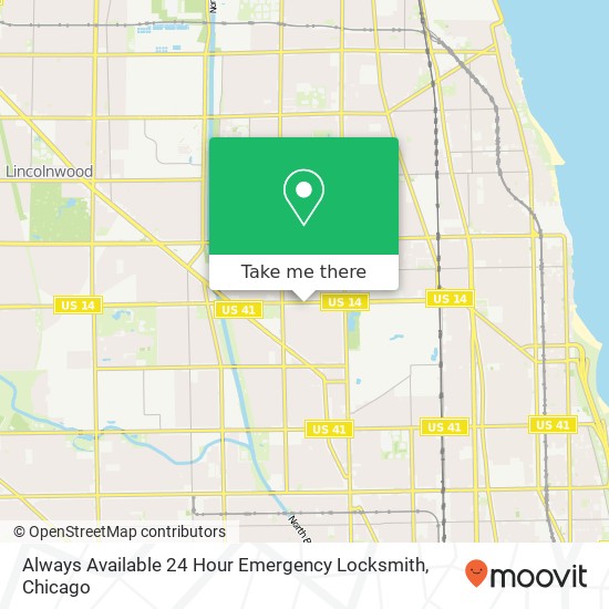 Always Available 24 Hour Emergency Locksmith map