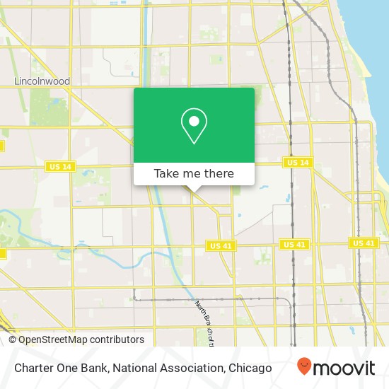 Charter One Bank, National Association map