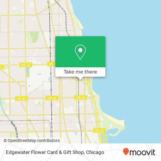 Edgewater Flower Card & Gift Shop map