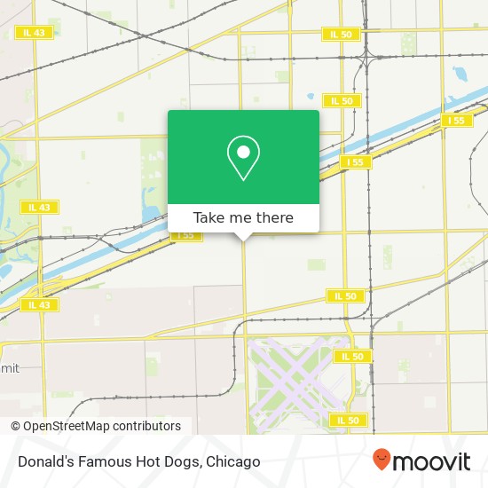 Mapa de Donald's Famous Hot Dogs