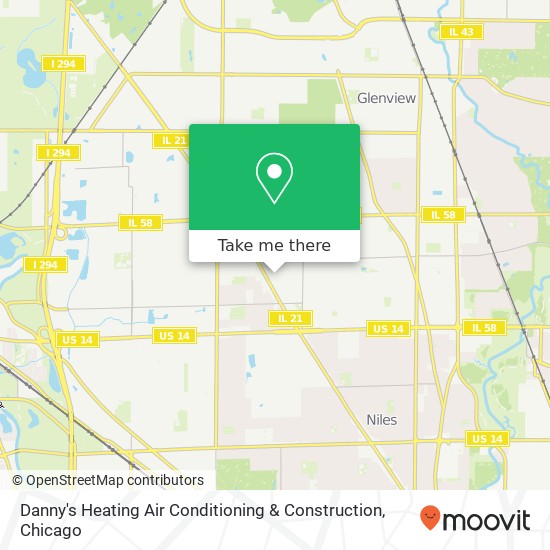 Danny's Heating Air Conditioning & Construction map