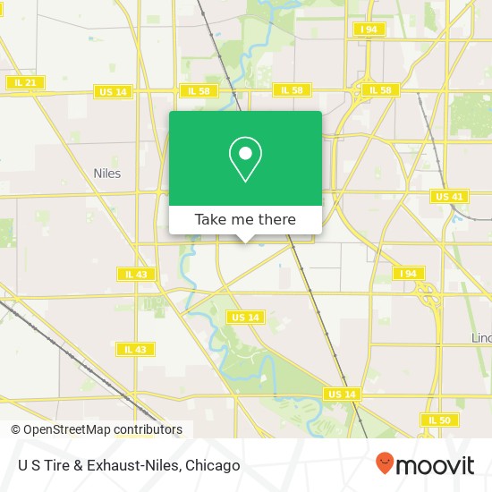 U S Tire & Exhaust-Niles map