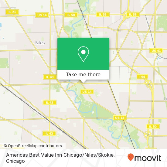 Americas Best Value Inn-Chicago / Niles / Skokie map