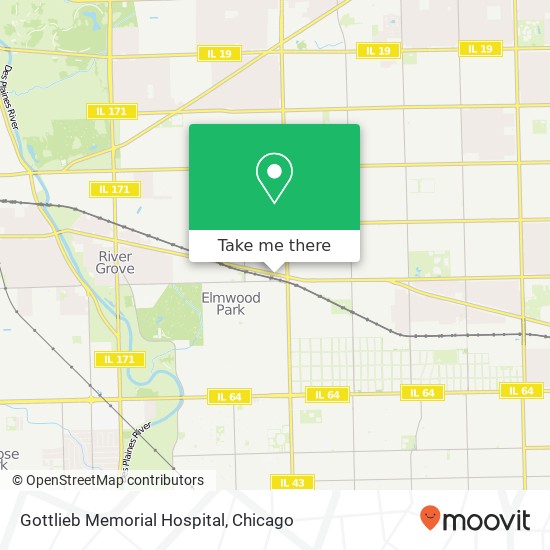 Gottlieb Memorial Hospital map