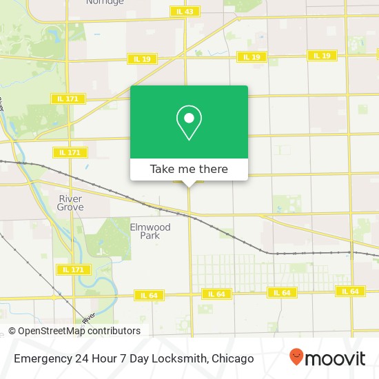 Emergency 24 Hour 7 Day Locksmith map