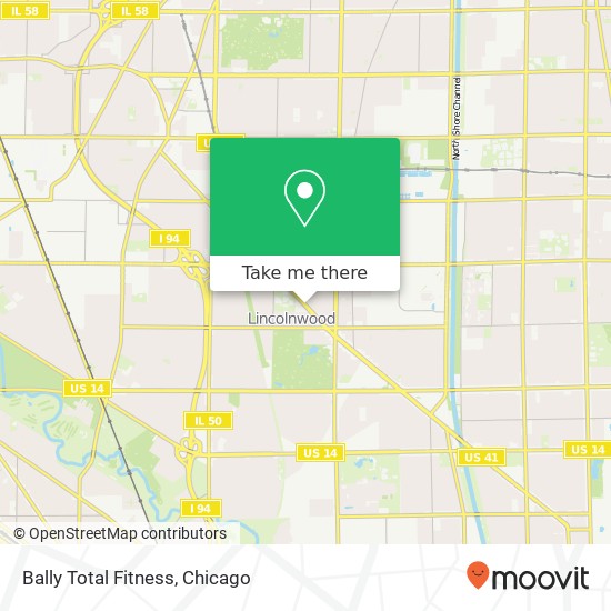 Bally Total Fitness map