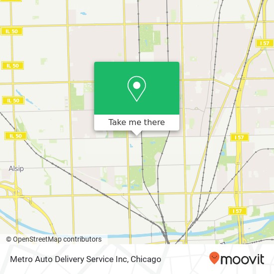 Mapa de Metro Auto Delivery Service Inc