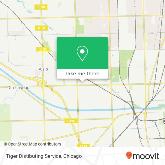 Tiger Distibuting Service map