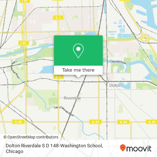 Mapa de Dolton Riverdale S D 148-Washington School