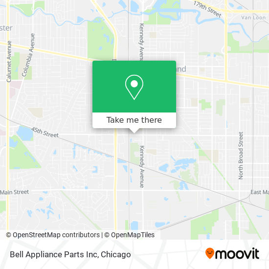 Mapa de Bell Appliance Parts Inc