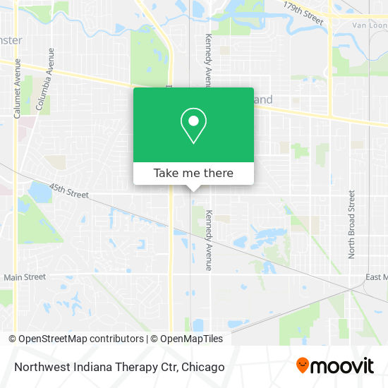Northwest Indiana Therapy Ctr map