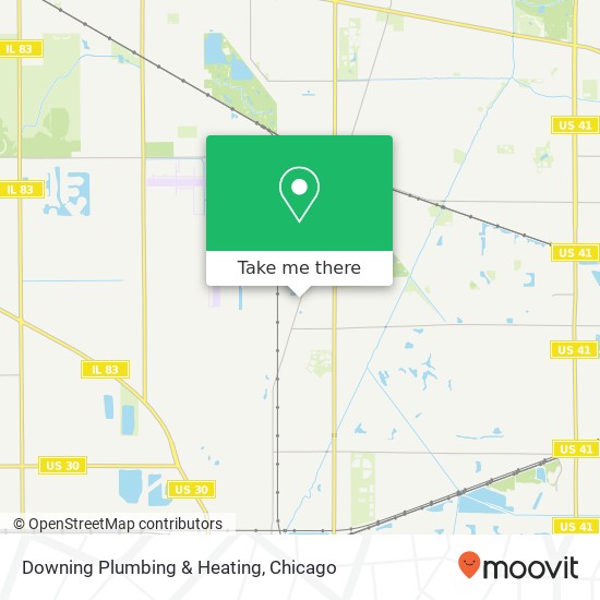 Downing Plumbing & Heating map