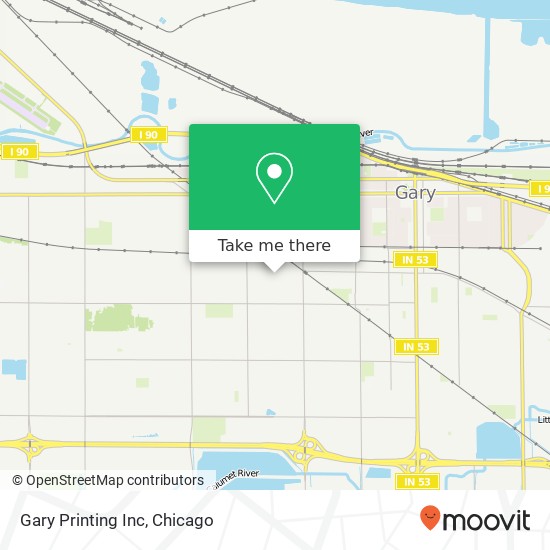 Gary Printing Inc map