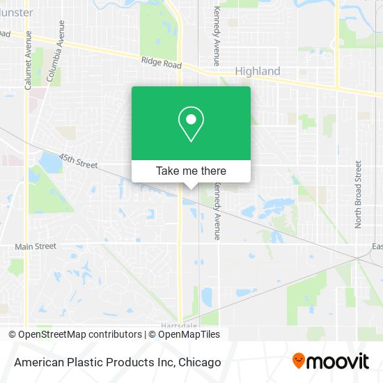 Mapa de American Plastic Products Inc