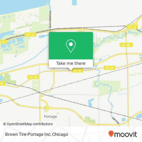 Brown Tire-Portage Inc map