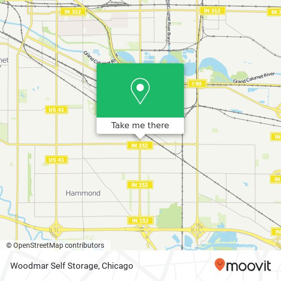 Woodmar Self Storage map