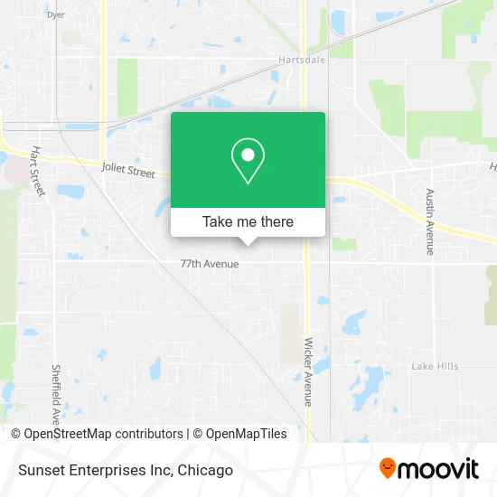 Sunset Enterprises Inc map