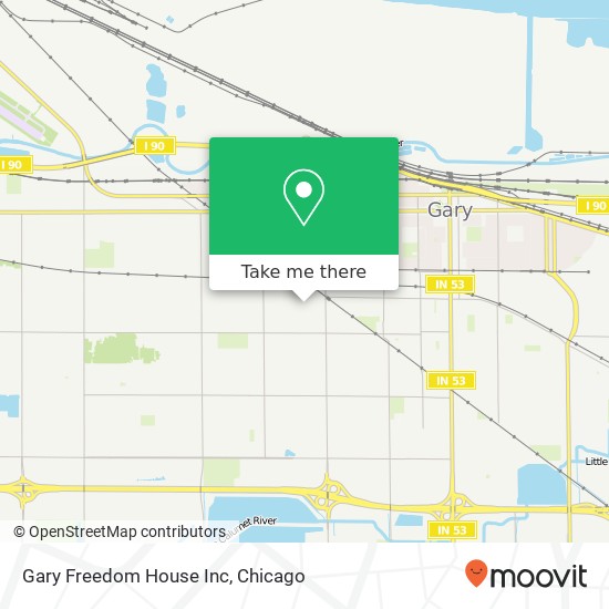 Gary Freedom House Inc map