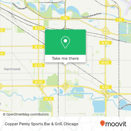 Copper Penny Sports Bar & Grill map
