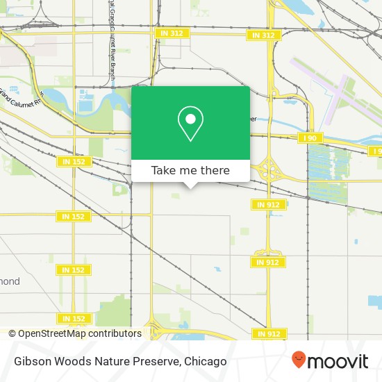 Gibson Woods Nature Preserve map