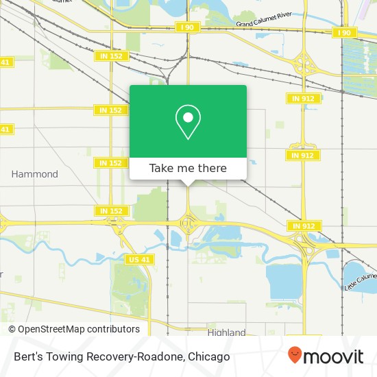 Bert's Towing Recovery-Roadone map