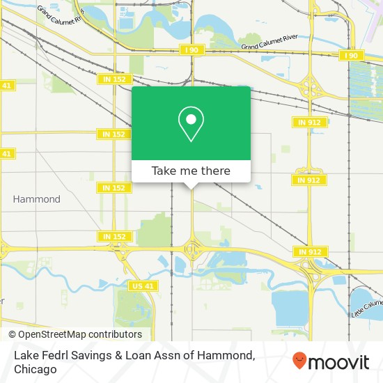 Lake Fedrl Savings & Loan Assn of Hammond map