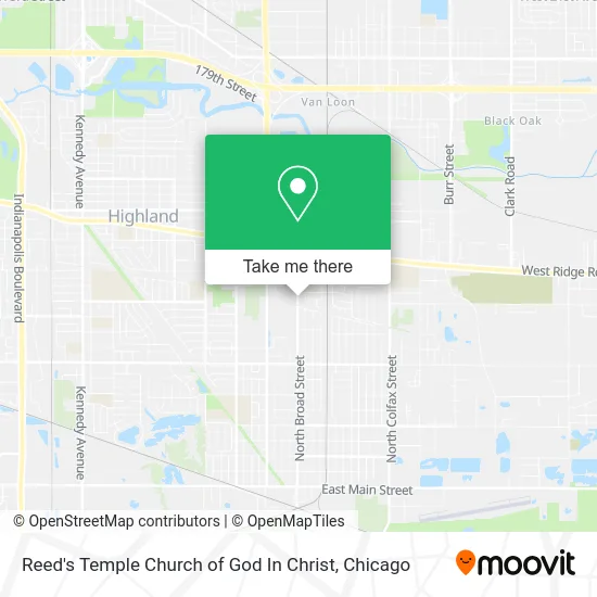 Reed's Temple Church of God In Christ map