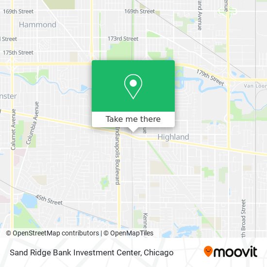 Sand Ridge Bank Investment Center map