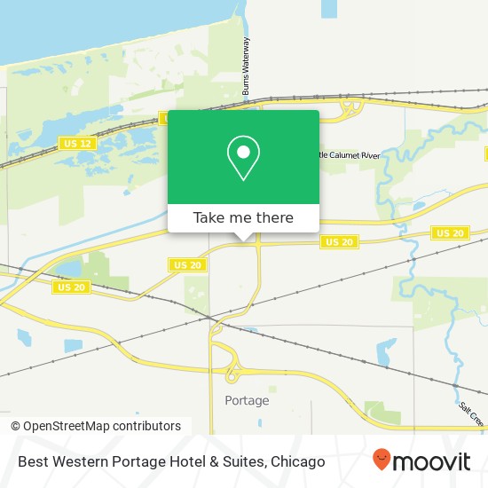 Best Western Portage Hotel & Suites map