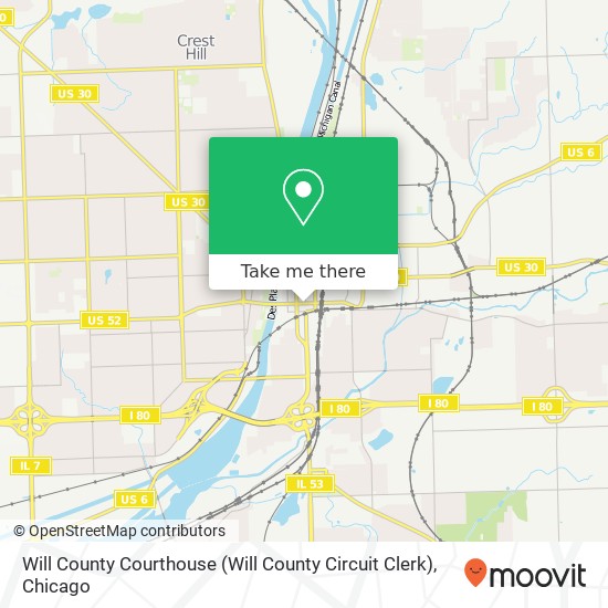 Will County Courthouse (Will County Circuit Clerk) map