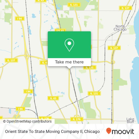 Orient State To State Moving Company Il map