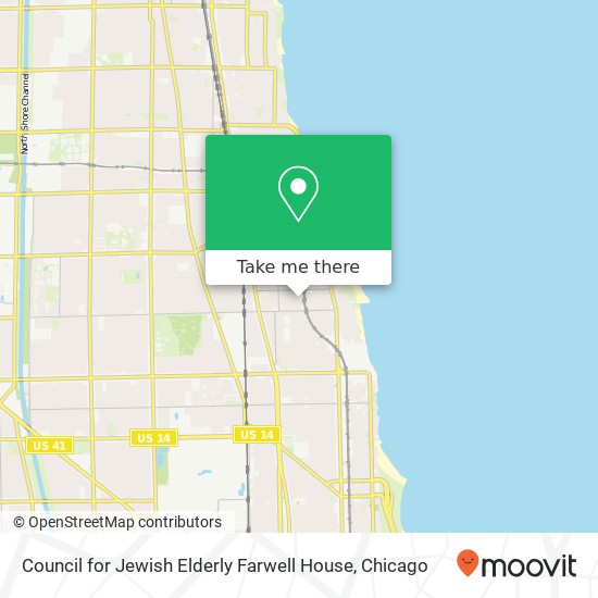 Council for Jewish Elderly Farwell House map