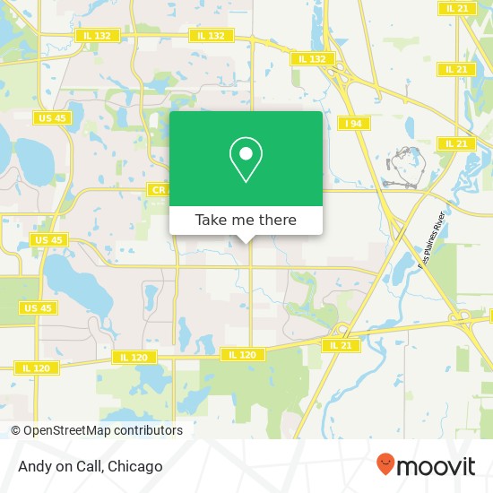 Andy on Call map