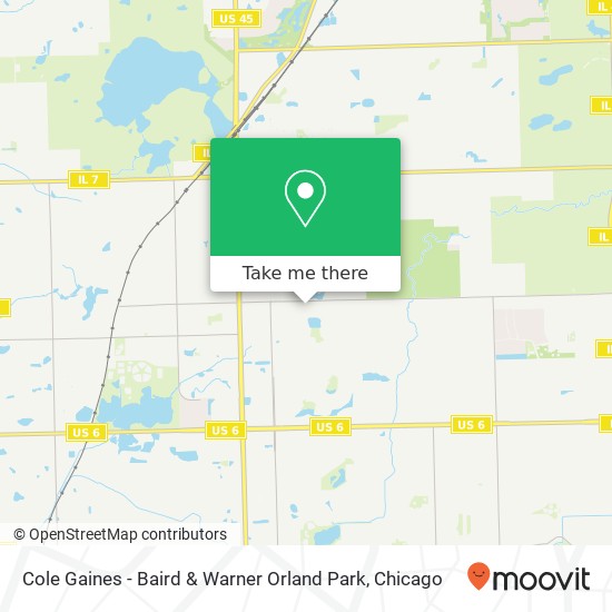 Cole Gaines - Baird & Warner Orland Park map