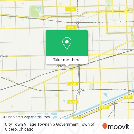 Mapa de City Town Village Township Government Town of Cicero