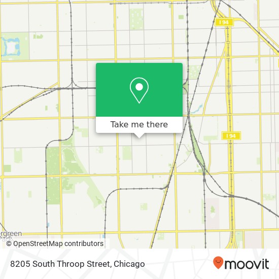 8205 South Throop Street map