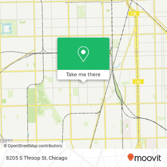 8205 S Throop St map