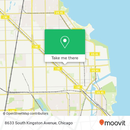 Mapa de 8633 South Kingston Avenue