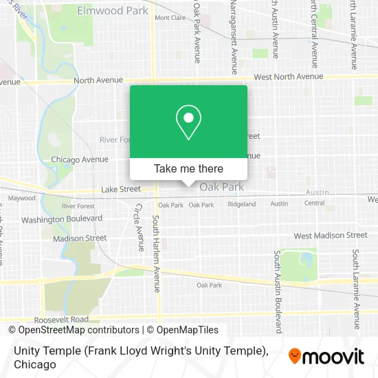 Mapa de Unity Temple (Frank Lloyd Wright's Unity Temple)