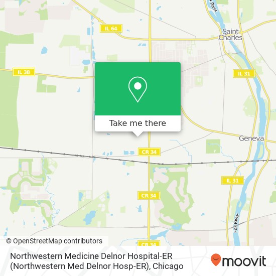 Northwestern Medicine Delnor Hospital-ER (Northwestern Med Delnor Hosp-ER) map