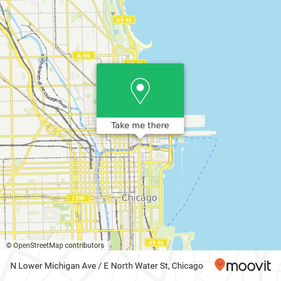 N Lower Michigan Ave / E North Water St map