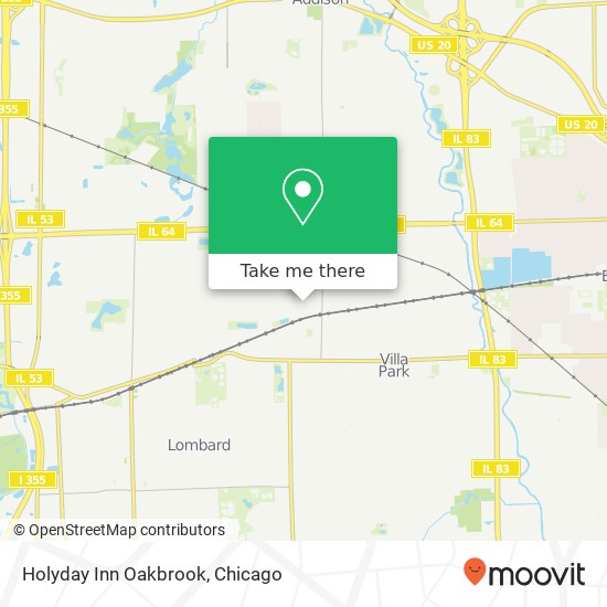 Holyday Inn Oakbrook map