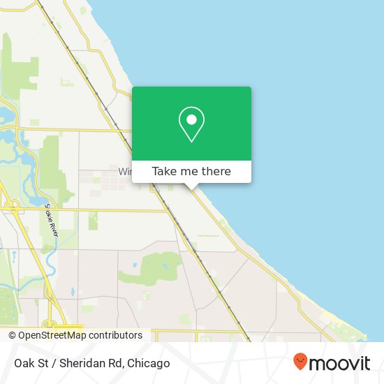 Oak St / Sheridan Rd map
