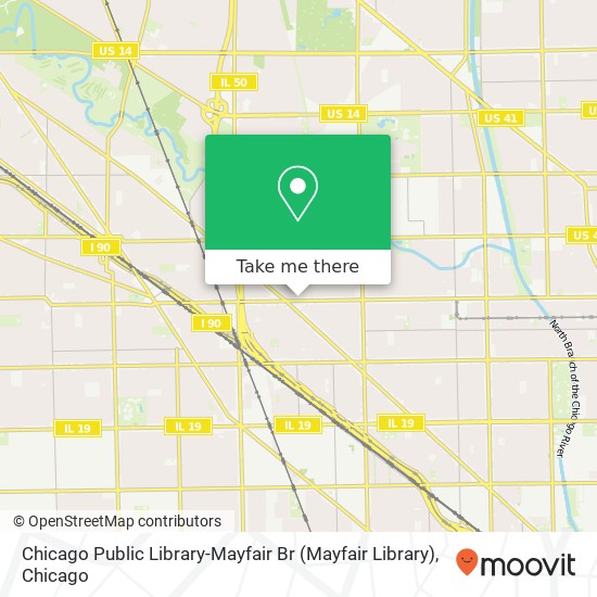 Chicago Public Library-Mayfair Br (Mayfair Library) map