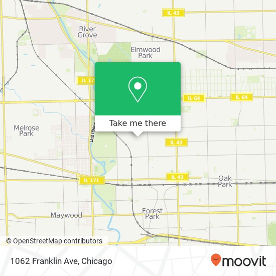Mapa de 1062 Franklin Ave